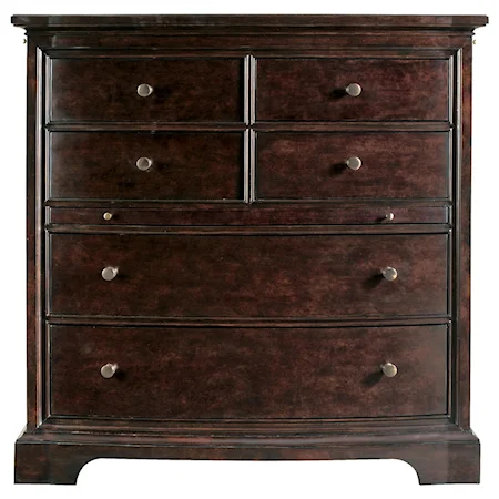 Six Drawer Media Chest with Pullout Work Surface